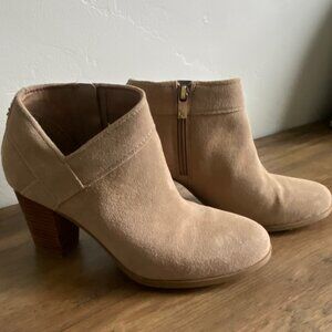 Koolaburra by UGG Women's Suede Ankle Booties, Size 8.5, Tan
